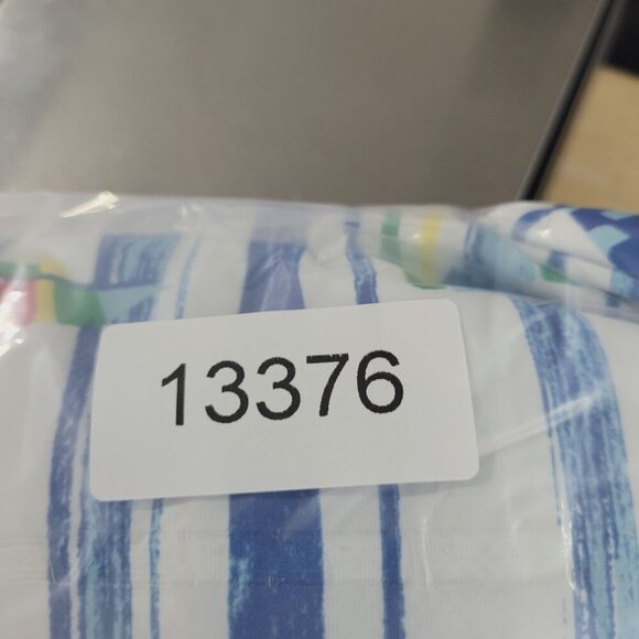 Nautica Mens XL Striped Sailboat Swim Trunks Polyester Blue & White - Picture 5 of 5